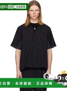 1h可退 香港直邮Sacai 男士 黑色 Suiting & Denim 衬衫 2603898M