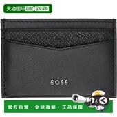 香港直邮BOSS 50558596 波士 1h可退 男士 黑色卡包 black黑色 舒