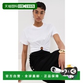 香港直邮Rabanne white白色 女士 1h可退 Haut T恤 舒适时尚