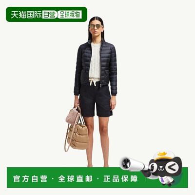 自营欧洲直邮Moncler盟可睐 Lans女士午夜蓝尼龙短款羽绒服