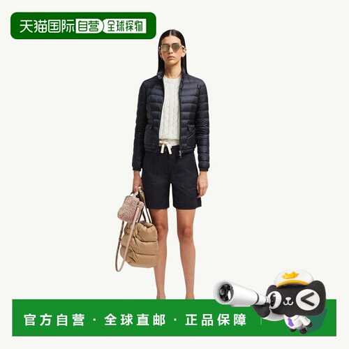 自营欧洲直邮Moncler盟可睐 Lans女士午夜蓝尼龙短款羽绒服