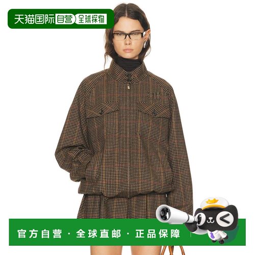 1h可退 美国直邮Miu Miu 缪缪 女士 Pied De Poule 夹克 ML1261
