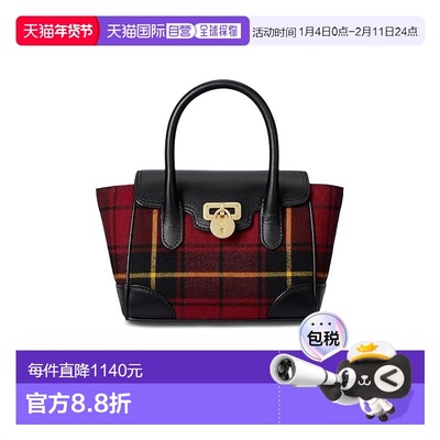 1h可退 香港直邮Lauren Ralph Lauren 女士 Tanner 格子斜纹布小