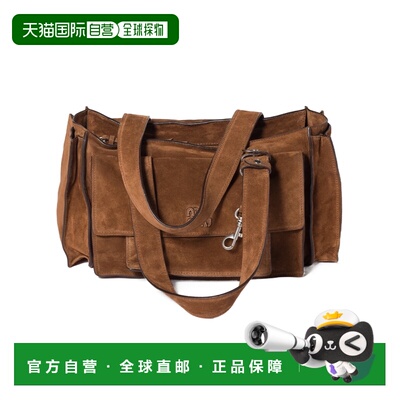 1h可退 香港直邮Miu Miu Utilitaire 麂皮手提包 5BG3352CSSVPOO