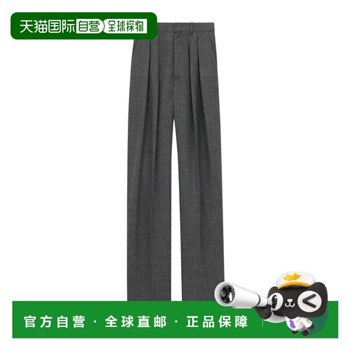 Saint Laurent 腰带环休闲裤 824389Y5K32阔腿裤【付后1h可退】