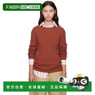 香港直邮Acne Studios 艾克妮 女士 橙色 Ribbed Crewneck 针织衫