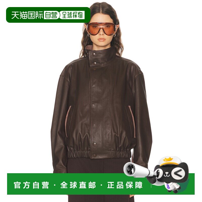 1h可退 香港直邮Lemaire 女士 柔软皮革宽身束腰夹克 OW1207LL017