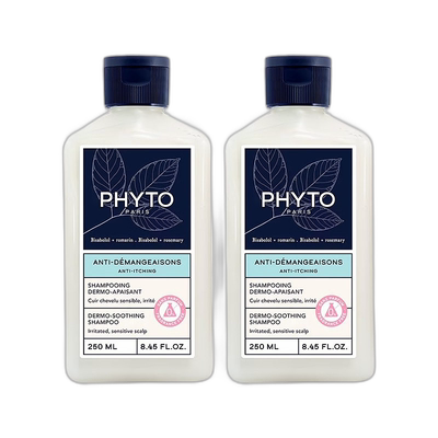 欧洲直邮Phyto发朵止痒舒缓洗发水250mlx2 减少头皮瘙痒正品
