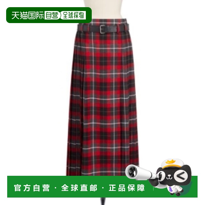 香港直邮Dior 格纹半身裙 511J48A1640迪奥a字裙