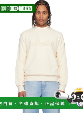 1h可退 香港直邮Moncler 盟可睐 男士 灰白色 Cursive Logo Cotto