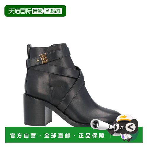 1h可退 香港直邮Burberry 巴宝莉 女士 脚踝靴 black黑色 舒适时