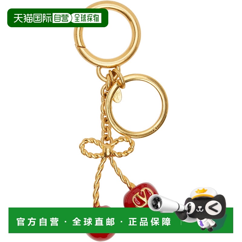 香港直邮valentino 华伦天奴 女士 金色 Chez Bag Charm 钥匙扣 7