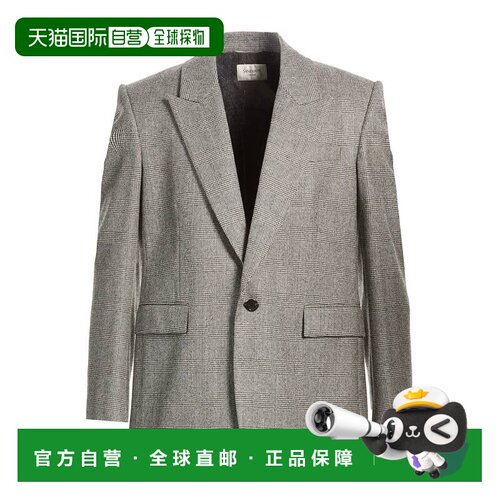 1h可退 香港直邮Saint Laurent 圣罗兰 男士 西装外套 black黑色