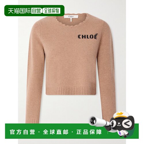 Chloe 蔻依 女士 棕色 Chunky Wool Knit 毛衣 CH【付后1h可退】