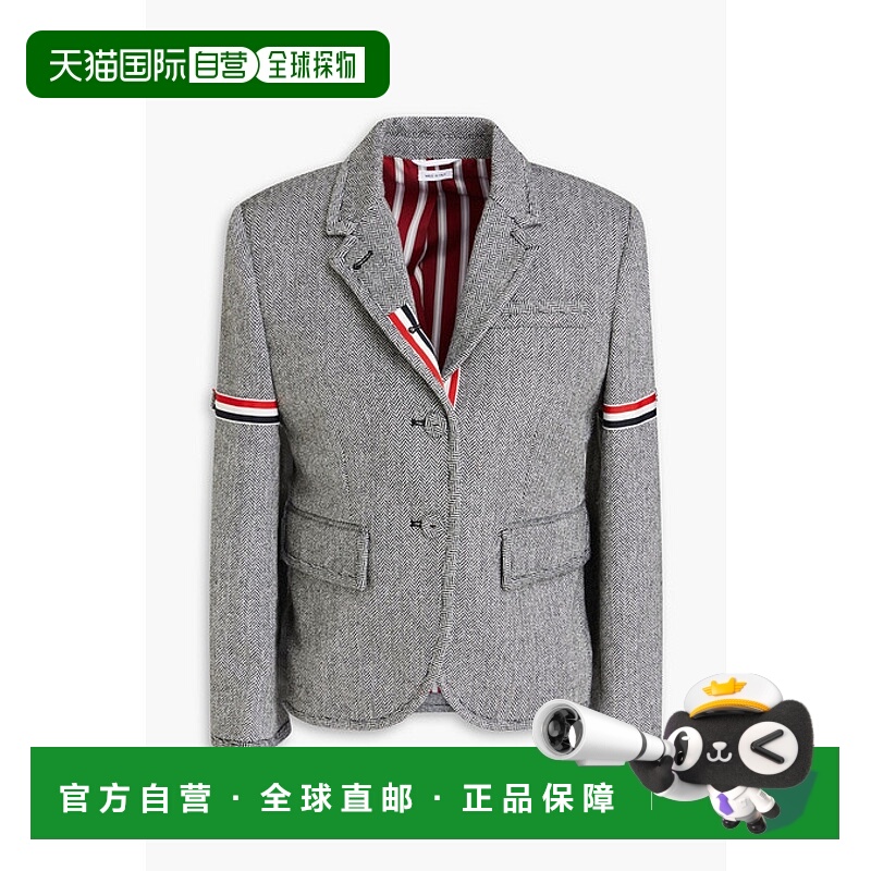 1h可退 香港直邮Thom Browne 汤姆 布朗 女士 人字纹羊毛西装外套