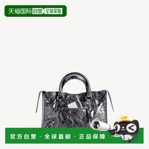 自营欧洲直邮Balenciaga巴黎世家 Le City女士灰色小羊皮Petit手