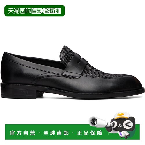 香港直邮BOSS 波士 男士 黑色乐福鞋 50568824 black黑色 舒适时