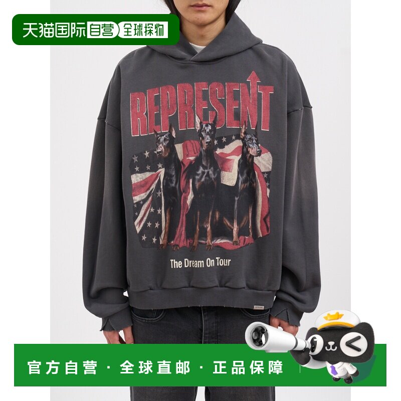 香港直邮Represent 男士 TOUR 梦幻连帽衫卫衣 NMLM10061846GREY