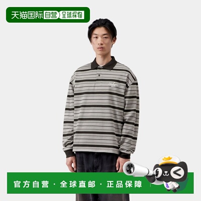 自营欧洲直邮Carhartt WIP Devitt Rugby男士条纹棉质橄榄球polo