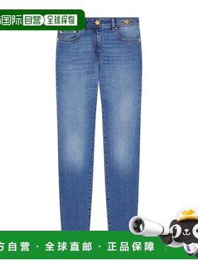 香港直邮Versace 腰带环牛仔裤 10131351A10390直筒裤