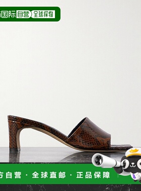 1h可退 aeyde 女士 Jeanie 蛇皮质感凉拖 A11HSGALS55TB3拖鞋凉鞋