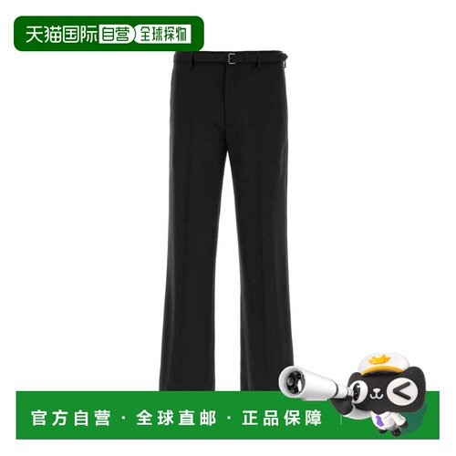 香港直邮Dries Van Noten 德赖斯 范诺顿 男士 黑色羊毛裤子 2620