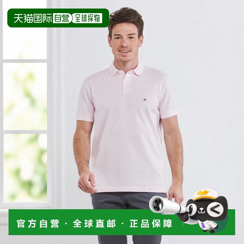 欧洲直邮Tommy Hilfiger衣服男短袖POLO衫玫瑰色1985 REGULAR POL