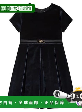 香港直邮Versace Young 女童 Medusa '95 天鹅绒连衣裙童装 00371