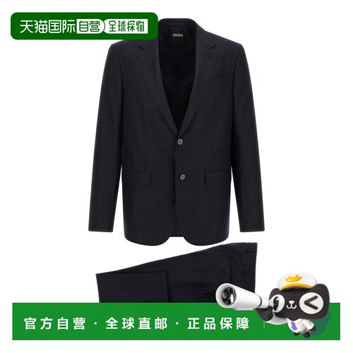 欧洲直邮ZEGNA 男士西服套装 422070A422FT2Y7 AW2026 蓝色 Pinst