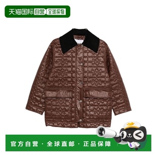 1h可退 香港直邮GANNI 甘尼 女士 绗缝尼龙夹克 W0379 brown棕色