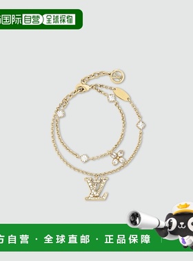 自营1h可退 欧洲直邮LV/路易威登 女士金色金属手链新款