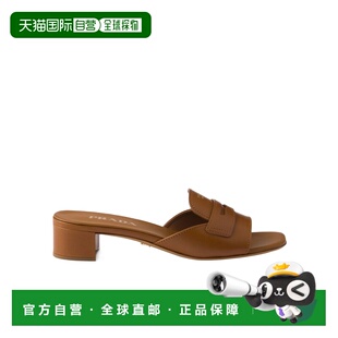 1XX781248F035一脚蹬 圆头高跟凉鞋 1h可退 香港直邮Prada