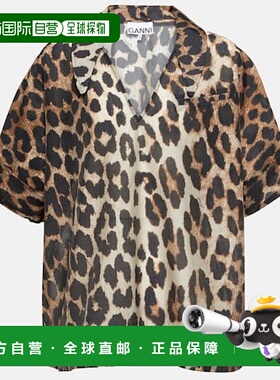 1h可退 香港直邮GANNI 甘尼 女士 豹纹上衣 colorful花色 舒适时
