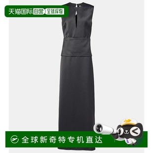 香港直邮Jil 吉尔 1h可退 Sander 剪口缎面中长连衣裙 桑达 女士