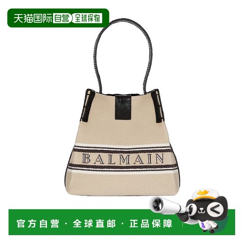 1h可退 香港直邮Balmain 徽标单肩包 GN1CA032TJBR手提包