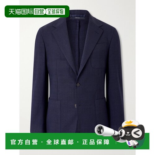 香港直邮Dunhill 登喜路 男士 羊毛马海毛混纺威尔士王子西装外套