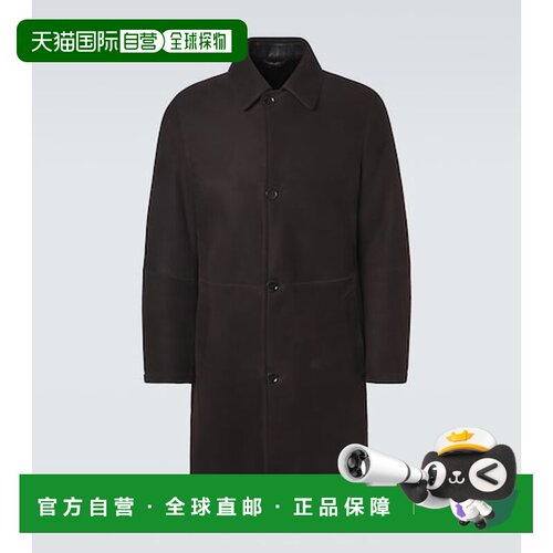 香港直邮Brioni 布里奥尼 男士 皮毛内里绒面革大衣