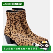 香港直邮Jimmy Cece Choo 1h可退 周仰杰 女士 豹纹小牛毛短靴