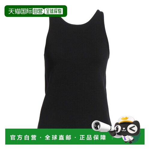 1h可退 香港直邮MaxMara 麦斯玛拉 女士 坦克上衣 black黑色 舒适