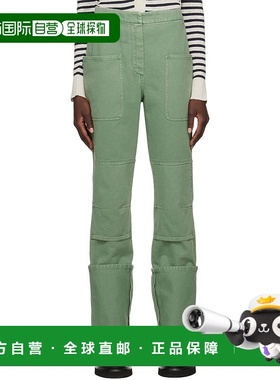 1h可退 香港直邮MaxMara 麦斯玛拉 女士 绿色 Facella 长裤 24111