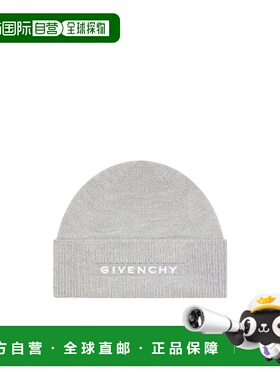 1h可退 香港直邮Givenchy 徽标羊毛帽子 BGZ01AG01D针织帽配饰