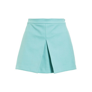 华伦天奴 红 Valentino 裤 裙褶裥斜纹布短裤 女士 香港直邮Red