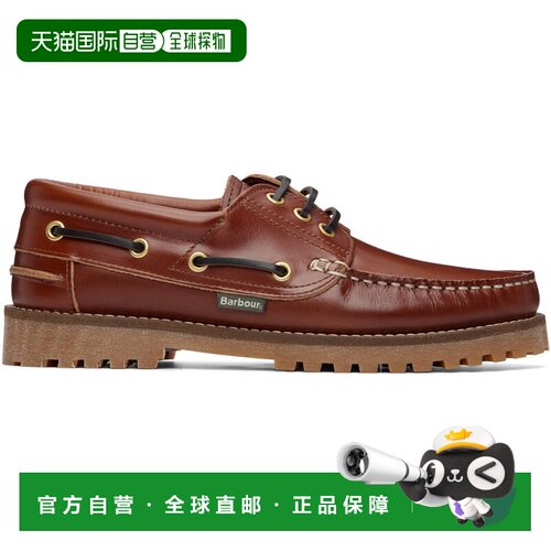 香港直邮barbour 巴伯尔 男士 棕色 Re-Engineered Deck 帆船鞋 M