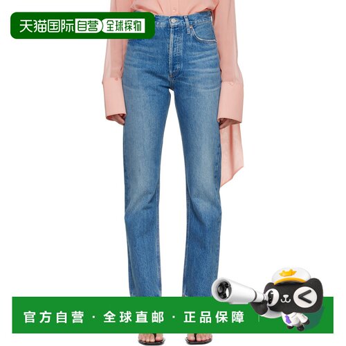 香港直邮AGOLDE 女士 蓝色 90's Pinch Waist High Rise Straight