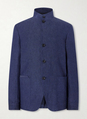 美国直邮zegna 杰尼亚 男士 Il Conte Oasi 亚麻夹克 1VHKQ0373C7