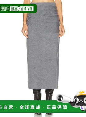 1h可退 香港直邮Staud 女士 Wilma 半身裙 R25F6121MW grey灰色