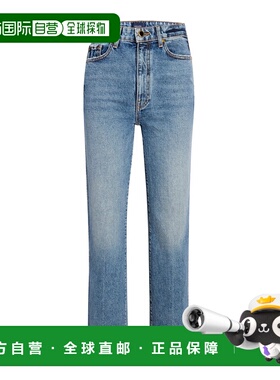 1h可退 香港直邮KHAITE 女士 Danielle 硬质高腰直筒牛仔裤