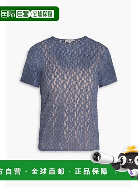 1h可退 香港直邮VINCE 女士 蕾丝上衣上衣 V091084721 blue蓝色