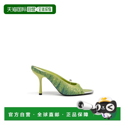 自营欧洲直邮Diesel迪赛 D-Diam’s女士绿色牛仔高跟穆勒鞋凉鞋