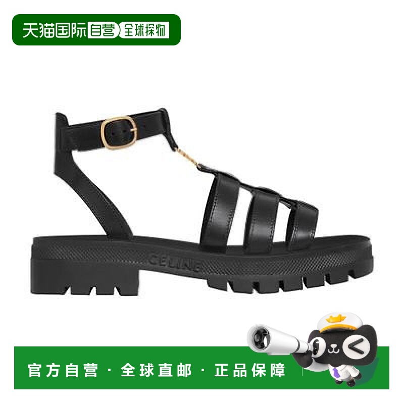 自营1h可退 欧洲直邮CELINE赛琳 CleaTriomphe小牛皮角斗士凉鞋